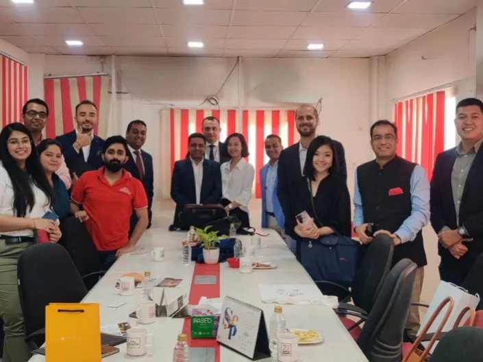 Team receiving recognition award